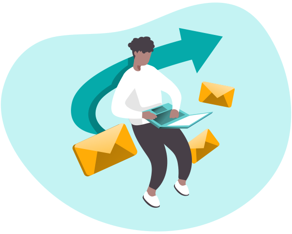 chico enviando emails